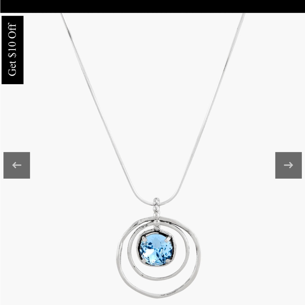 Silpada’s Cooling Out Pendant Necklace Blue Crystal